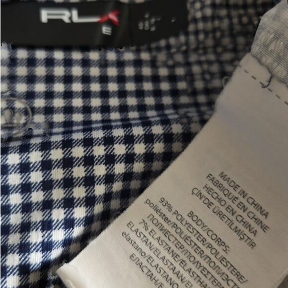 RLX Ralph Lauren Men’s 2XL Checkered Polo Shirt Black White Golf Performance - Picture 4 of 4